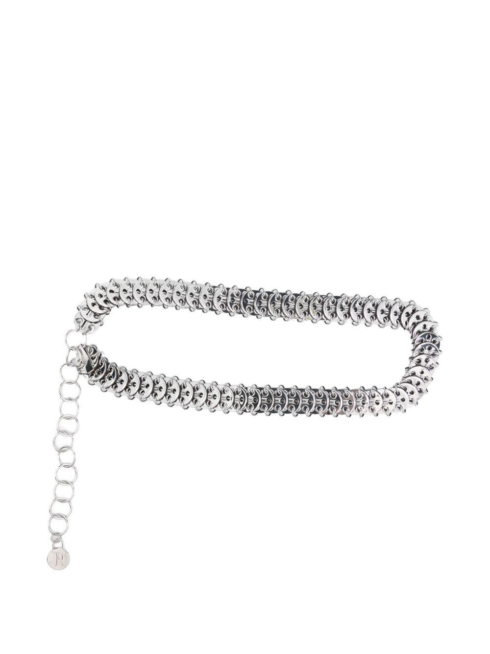 RABANNE Cintura in catena color argento con maglie a forma di moneta 