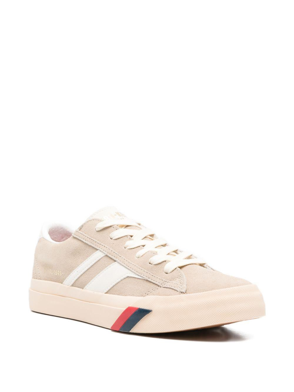 PROKEDS 1949 Sneakers Royal Classic in suede crema e sabbia con inserti in pelle 