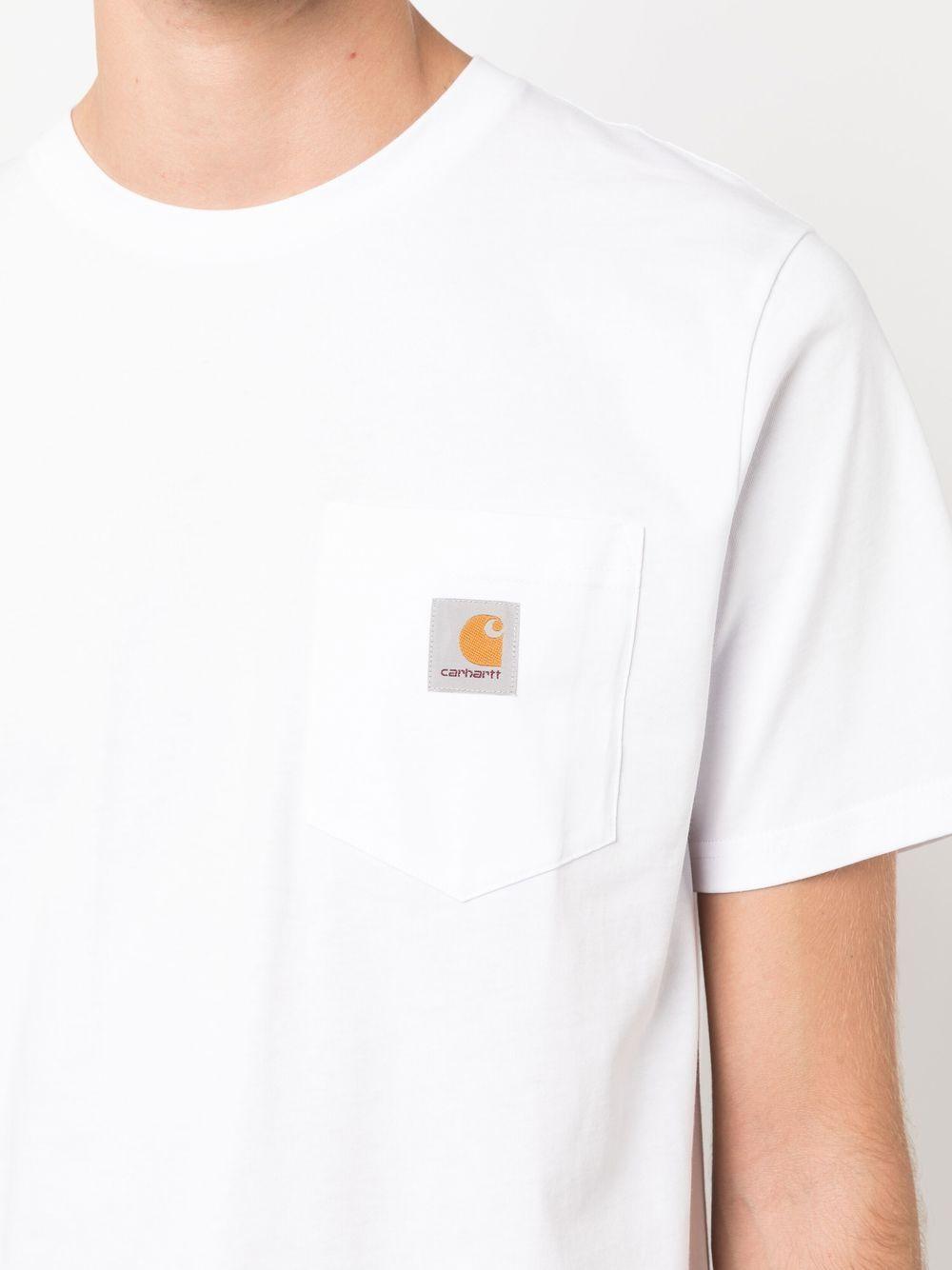 CARHARTT WIP T-shirt a maniche corte in cotone bianco con logo 