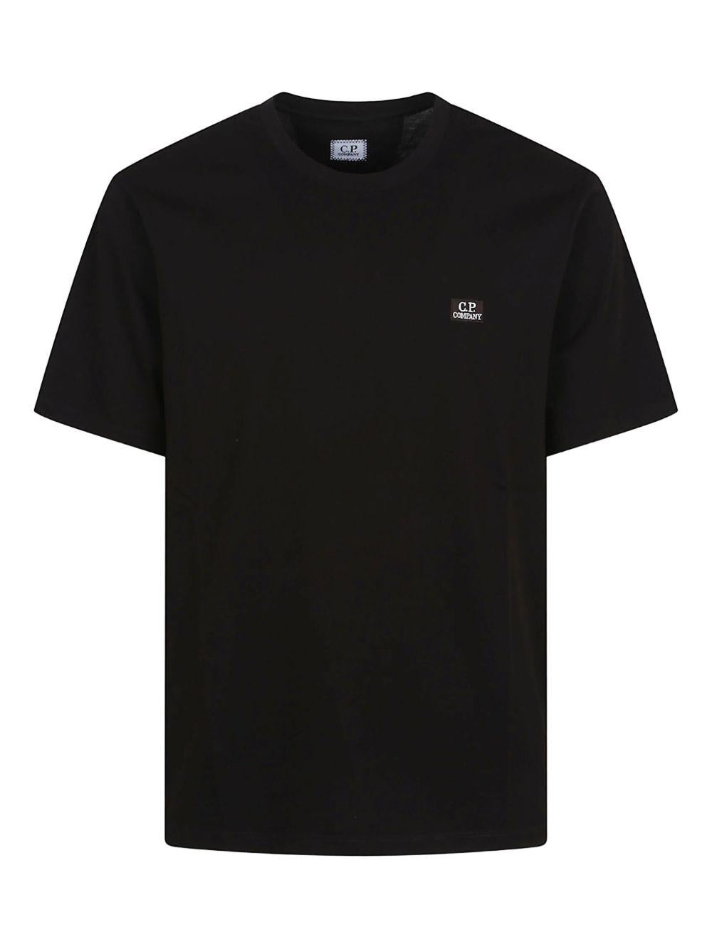 CP COMPANY T-shirt in cotone nero con logo 