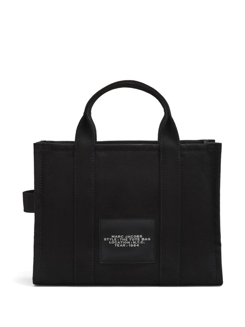 MARC JACOBS Borsa tote 'The Canvas Media' in cotone nero 