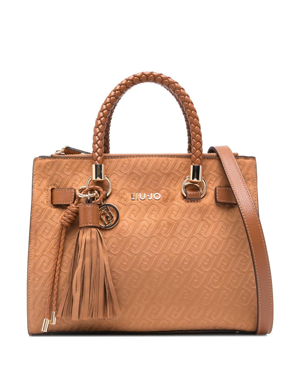 LIUJO Borsa tote color caramello 