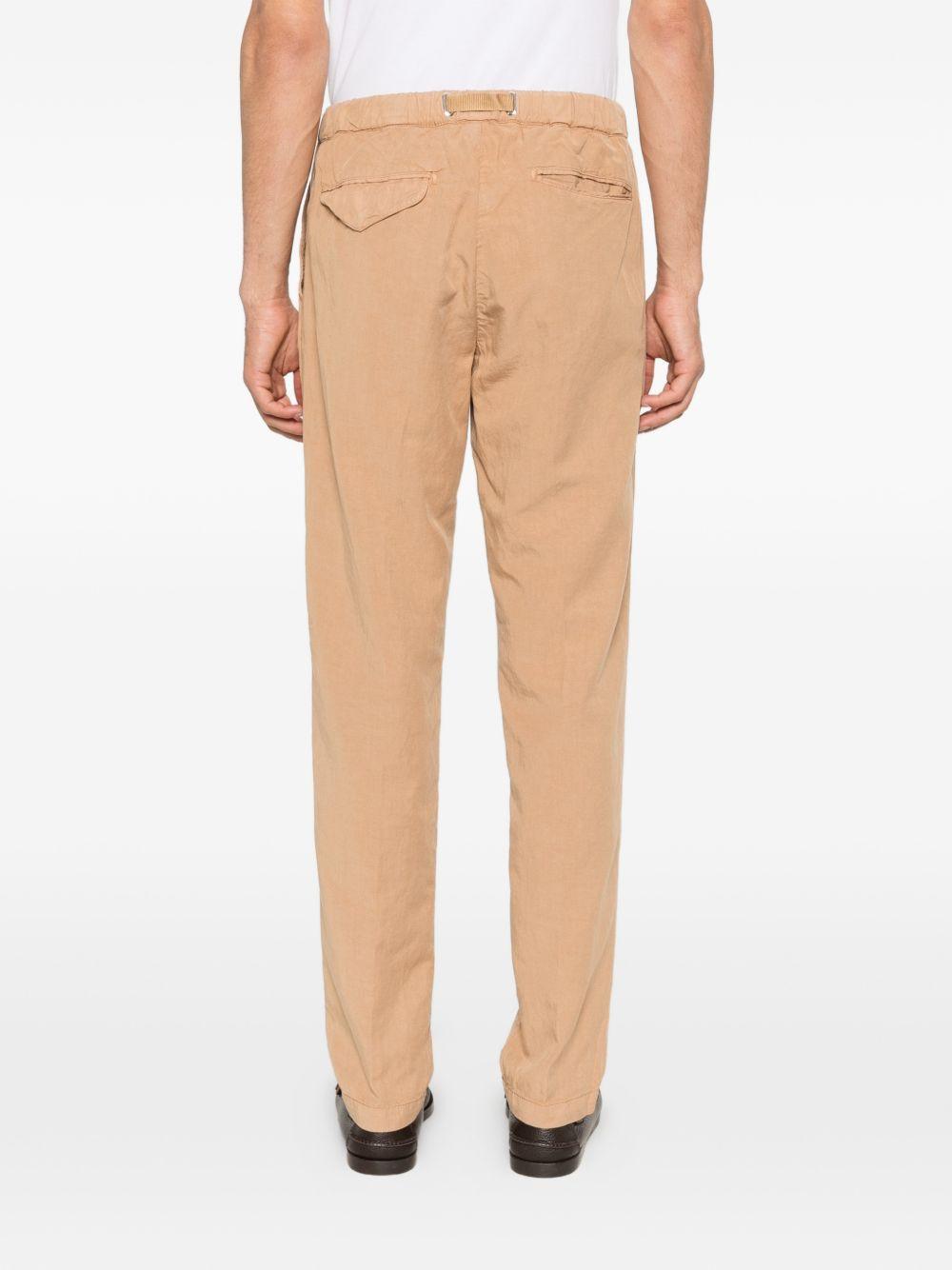 WHITE SAND Pantaloni in misto lino beige con cintura 