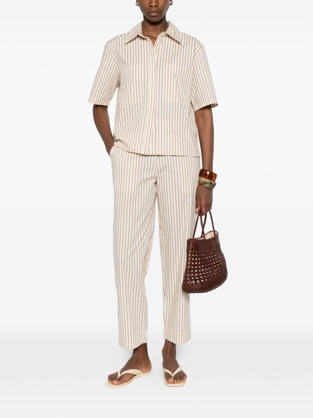 YERSE Pantaloni Maggie in cotone a righe 