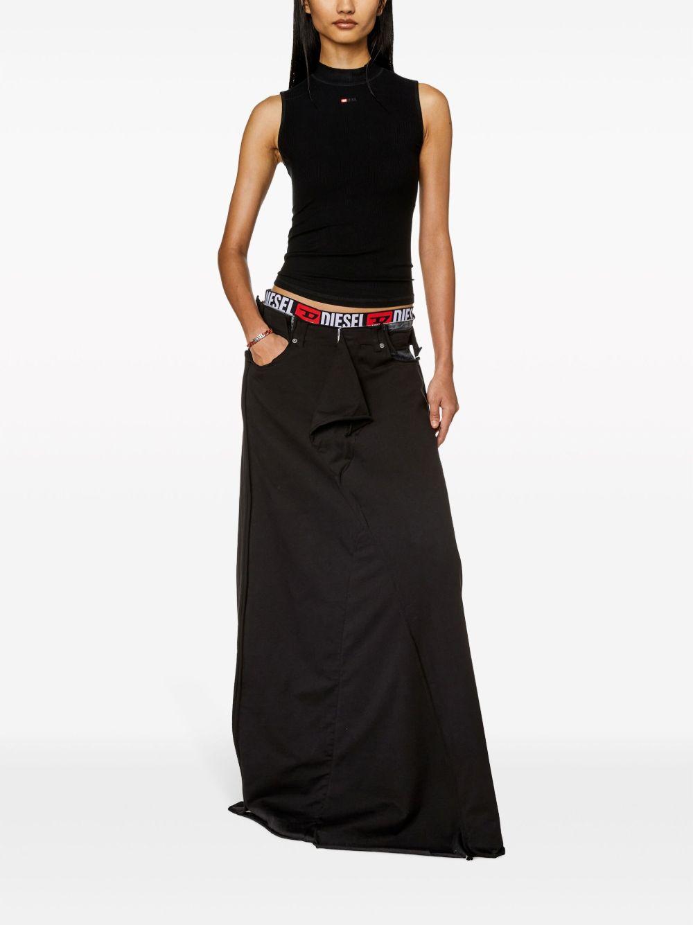 DIESEL Top T-Mokky nero 