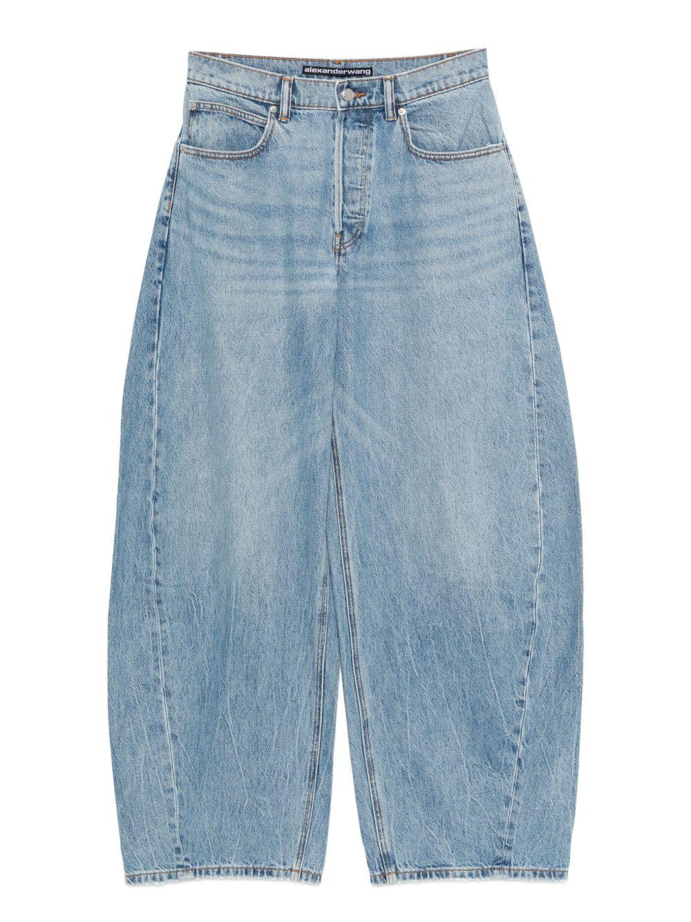 ALEXANDER WANG Jeans Blow Up con logo in strass 