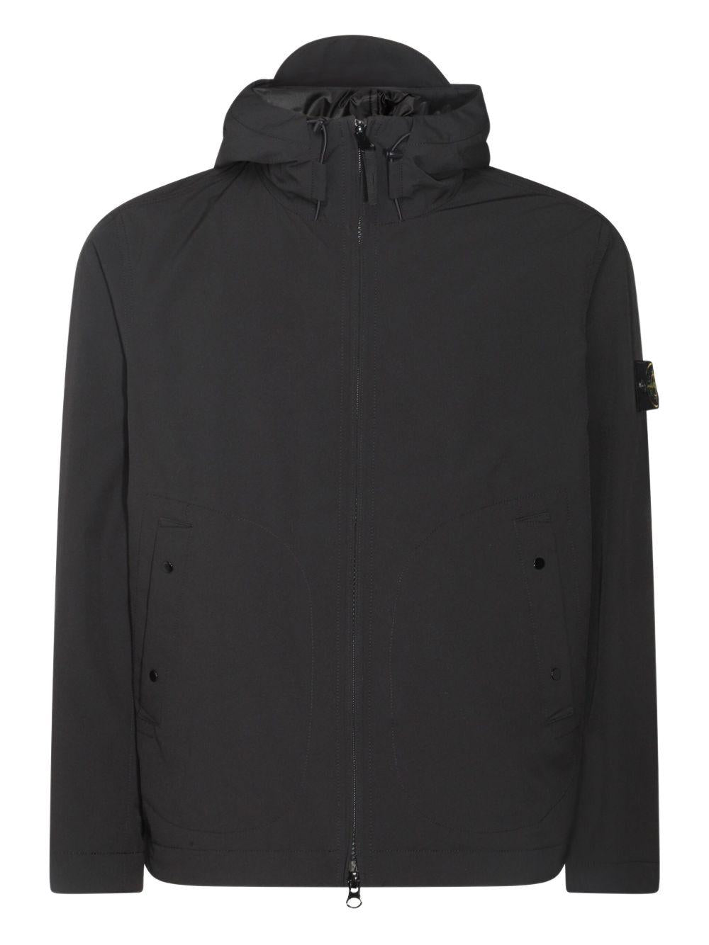 STONE ISLAND Giacca imbottita con patch logo 