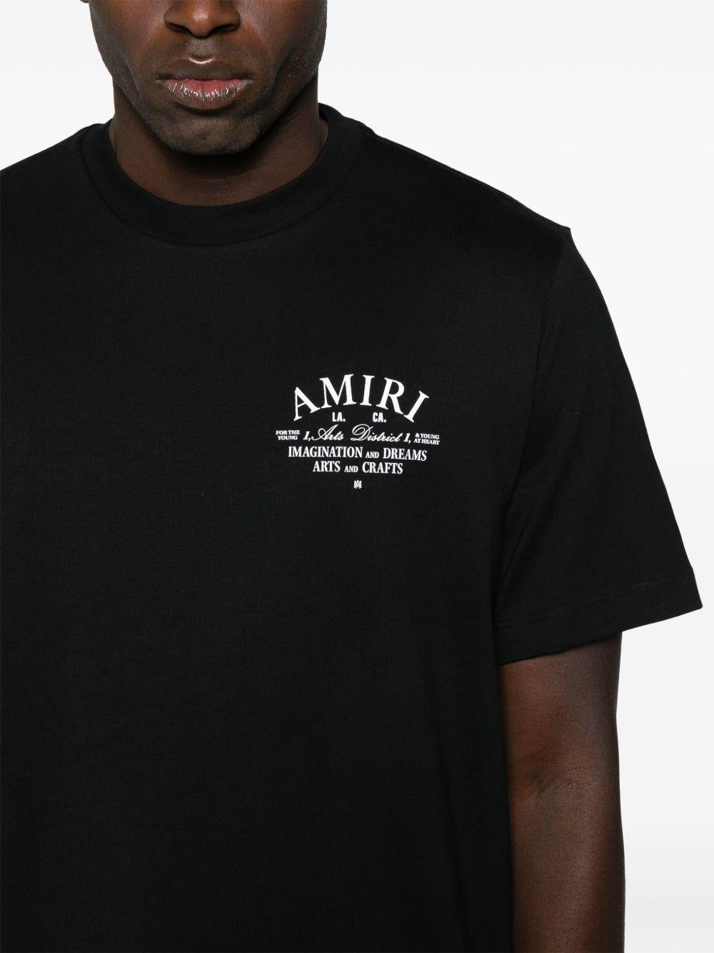 AMIRI T-shirt con logo in cotone nero 