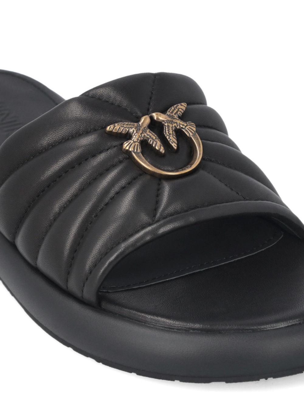 PINKO Ciabatte 'Fiona' in pelle nera 