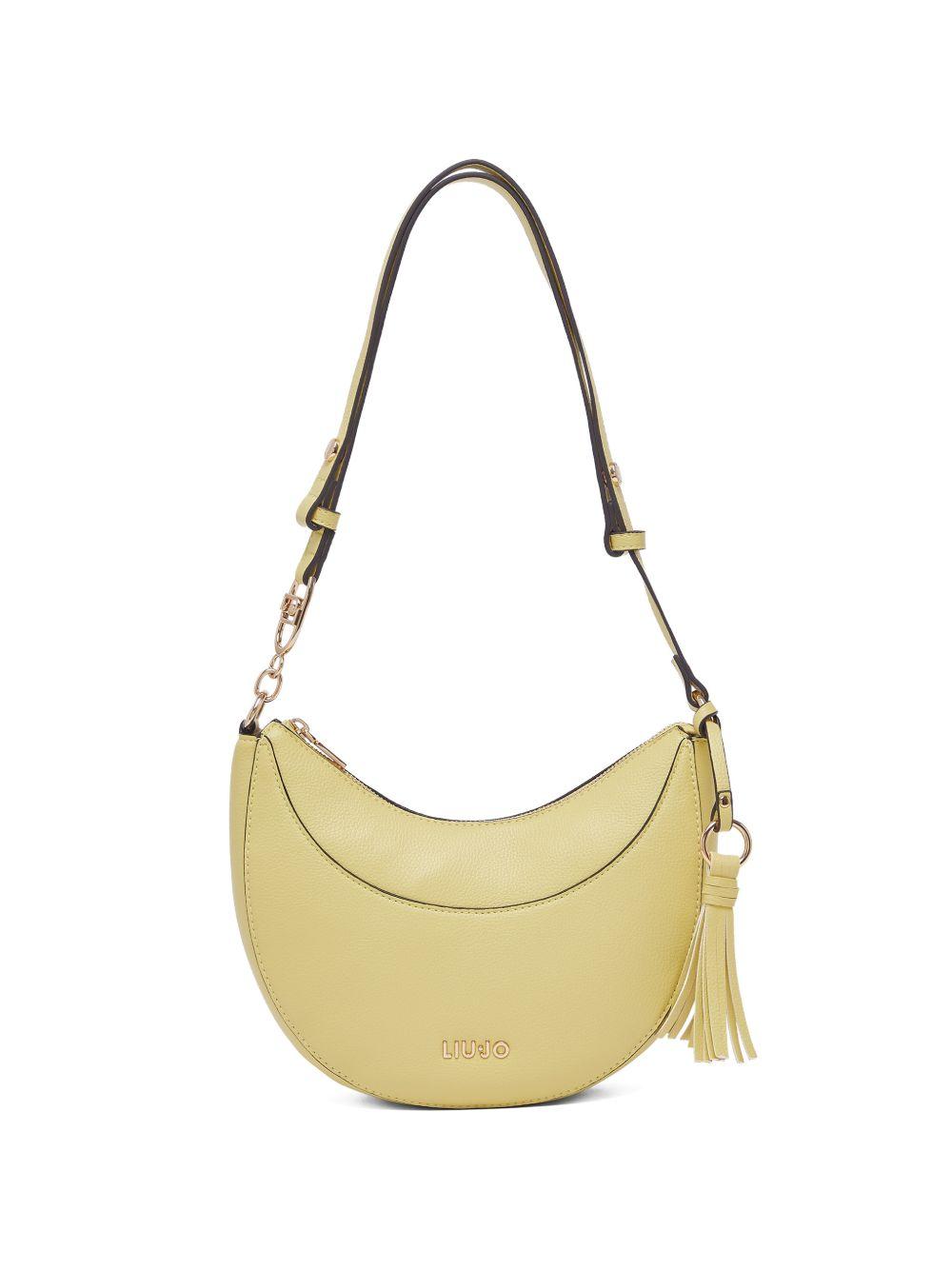 LIUJO Borsa hobo media gialla con charm 