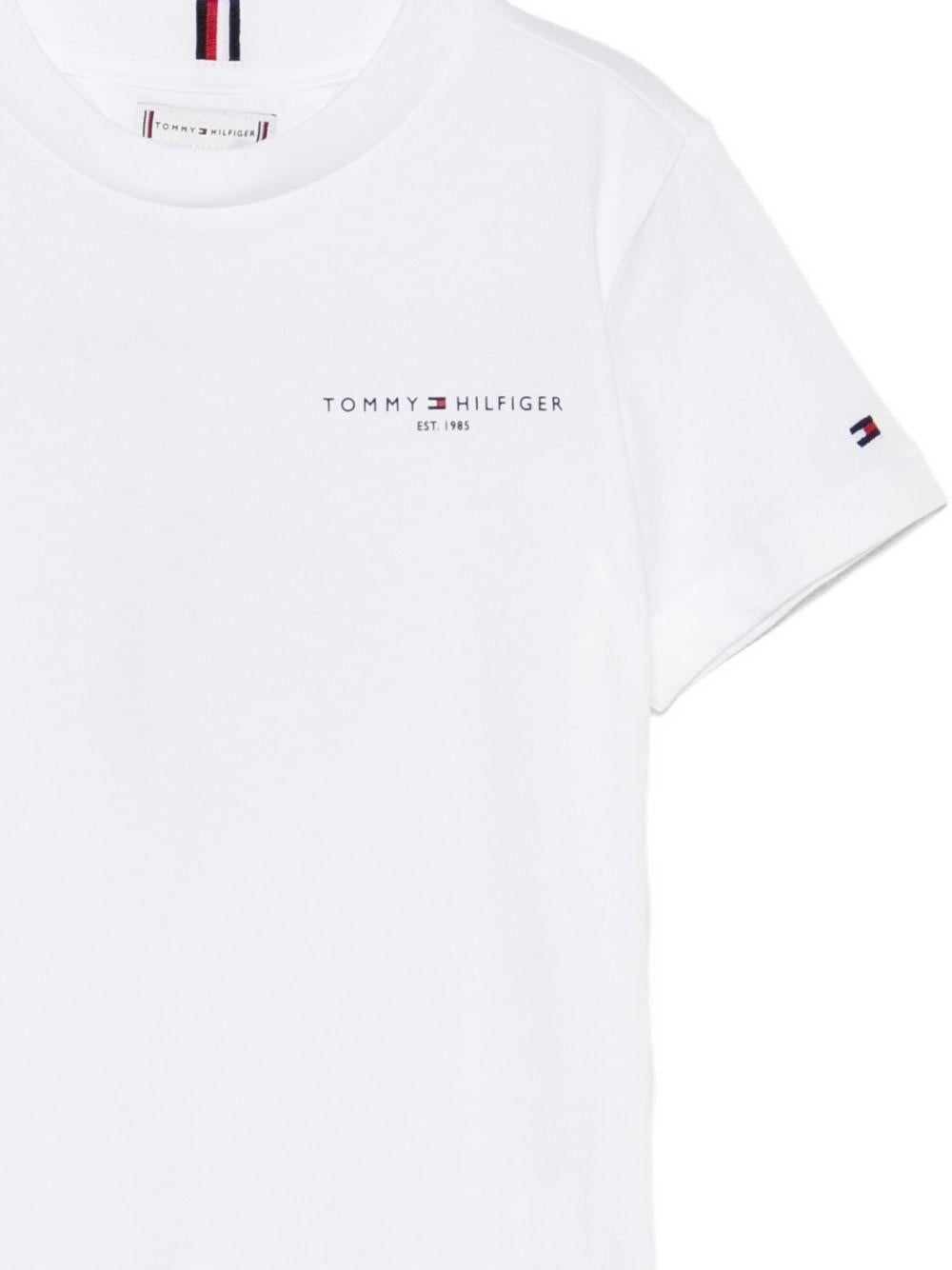 TOMMY HILFIGER T-shirt bianca in cotone girocollo 