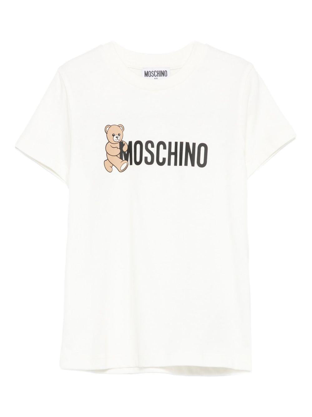 MOSCHINO T-shirt in cotone con stampa logo 