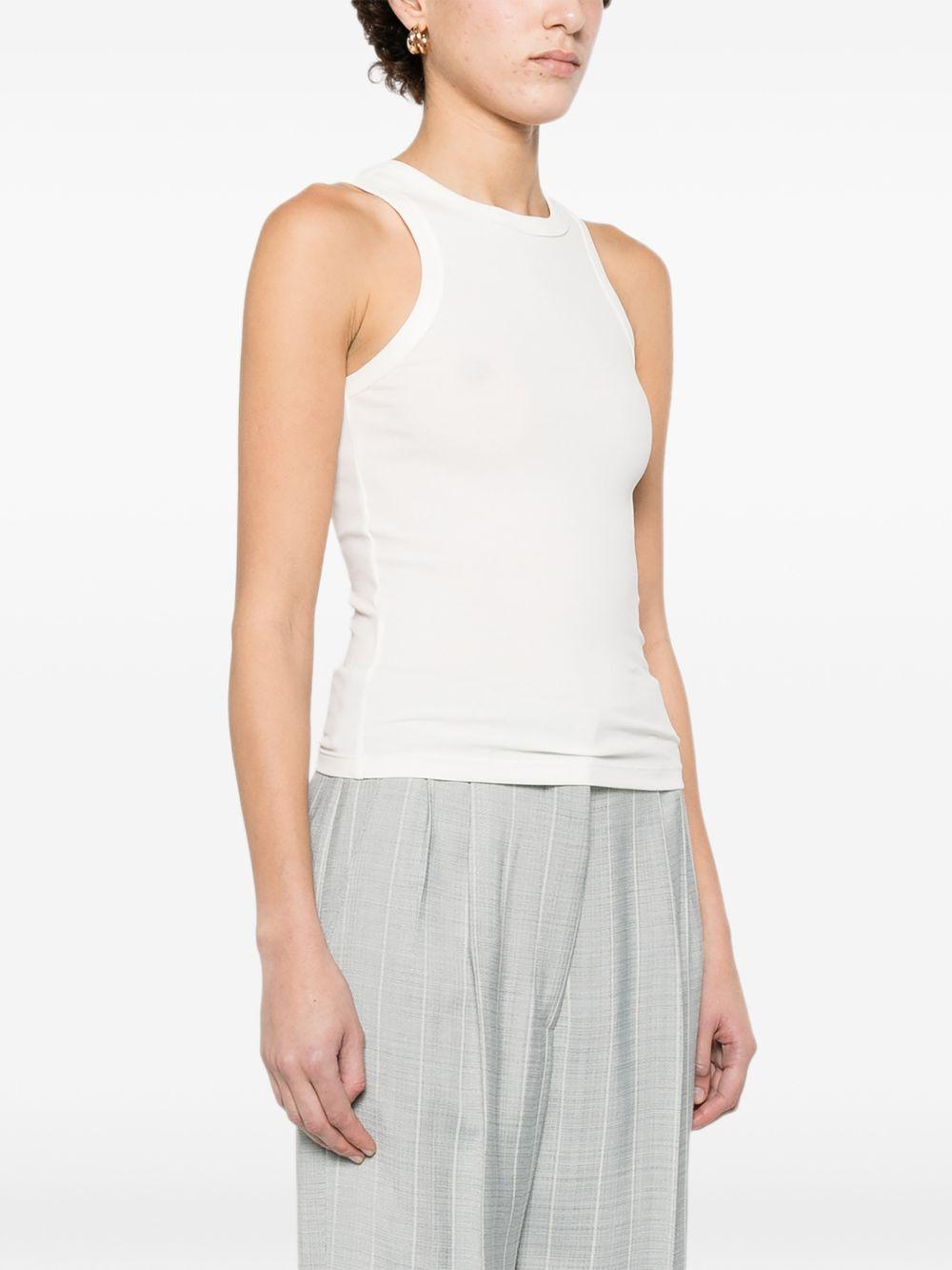 ELEH Top slim fit in cotone bianco 