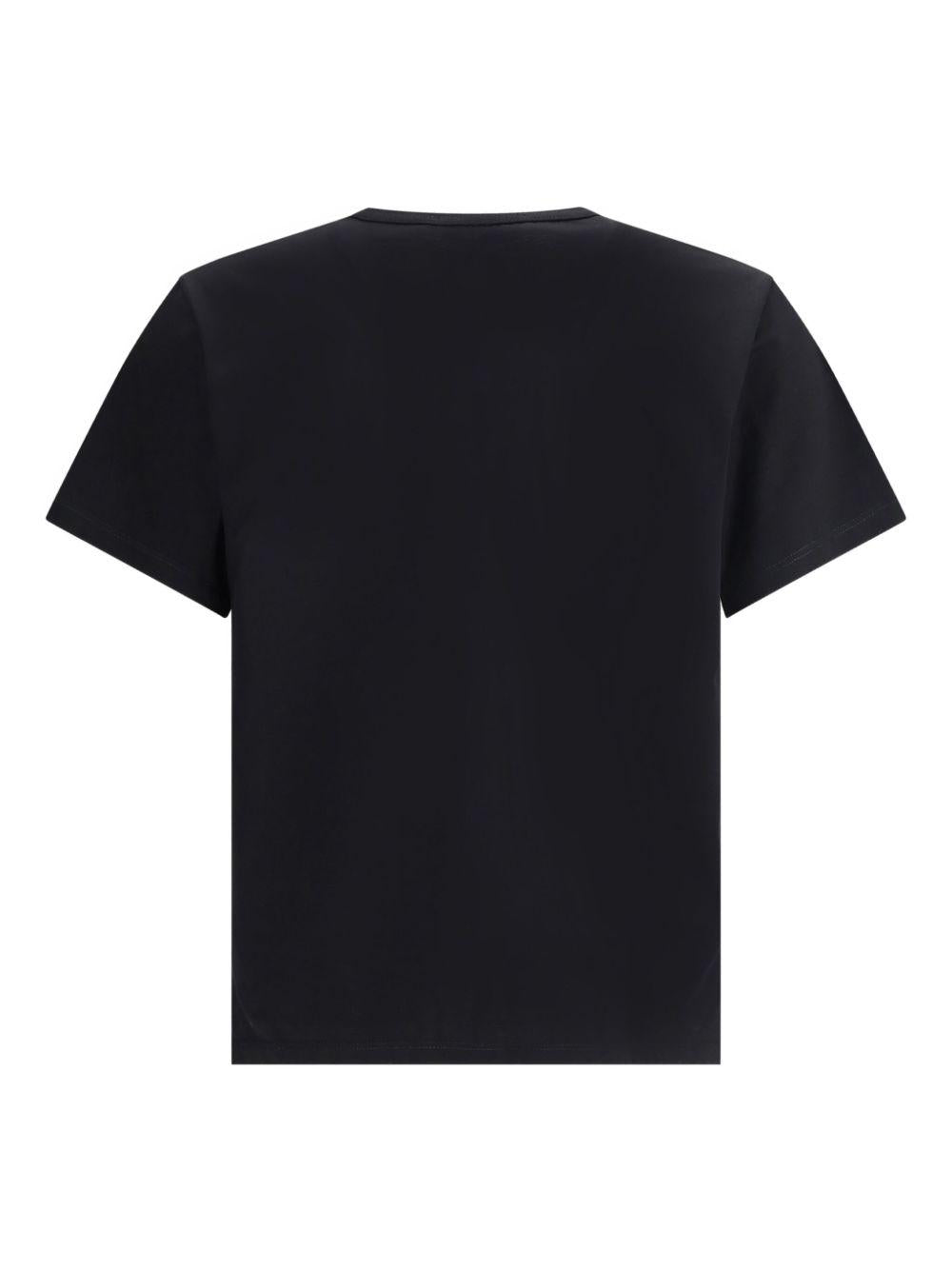 PREMIATA T-shirt in cotone nero con logo bianco 