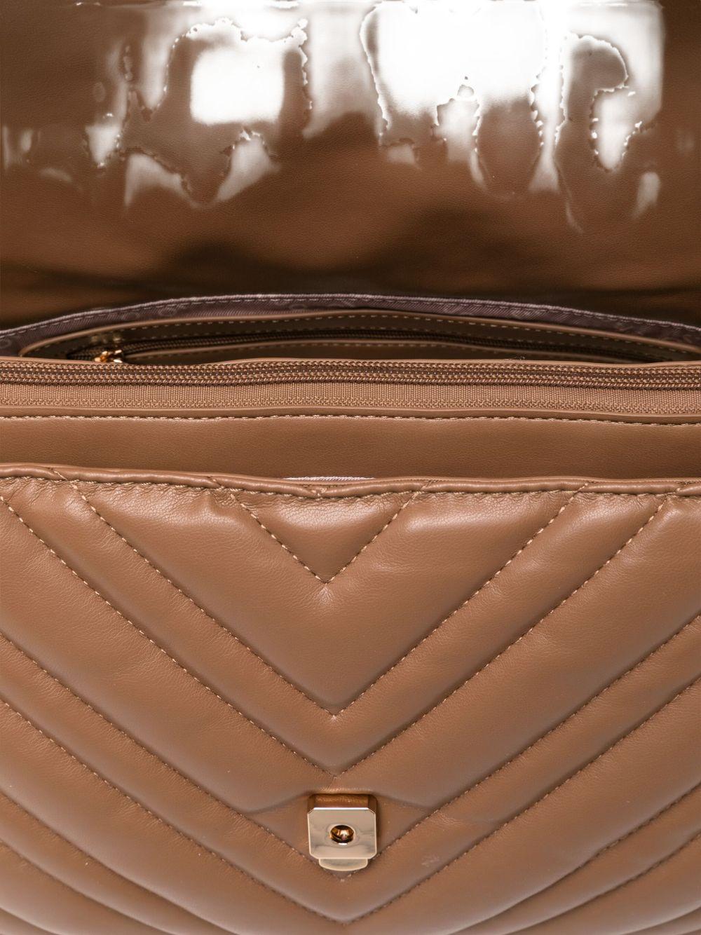 LIUJO Borsa trapuntata marrone chiaro in ecopelle 