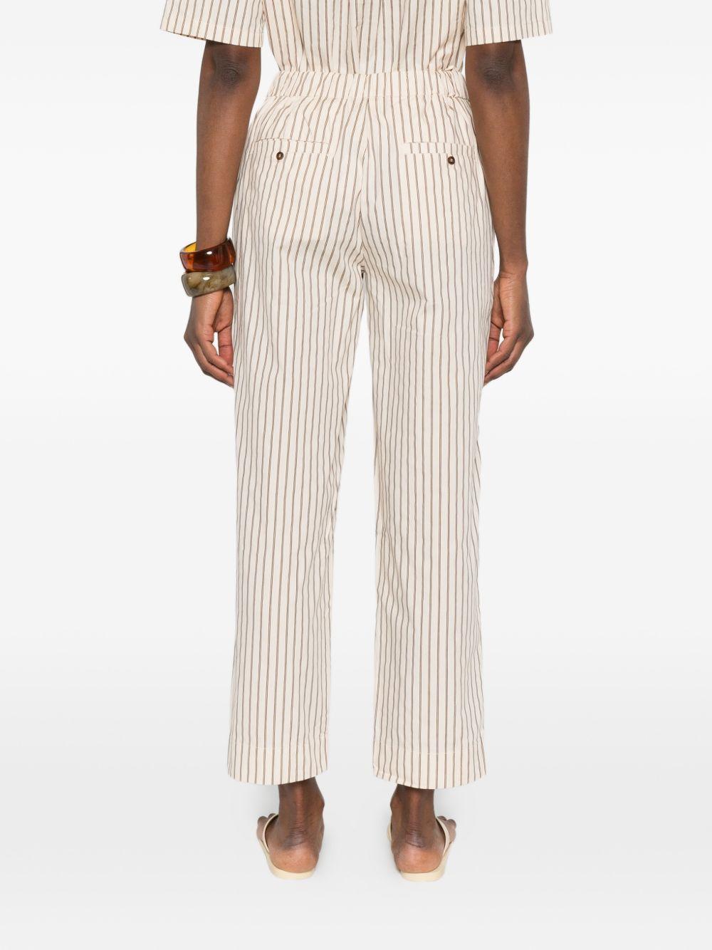 YERSE Pantaloni Maggie in cotone a righe 