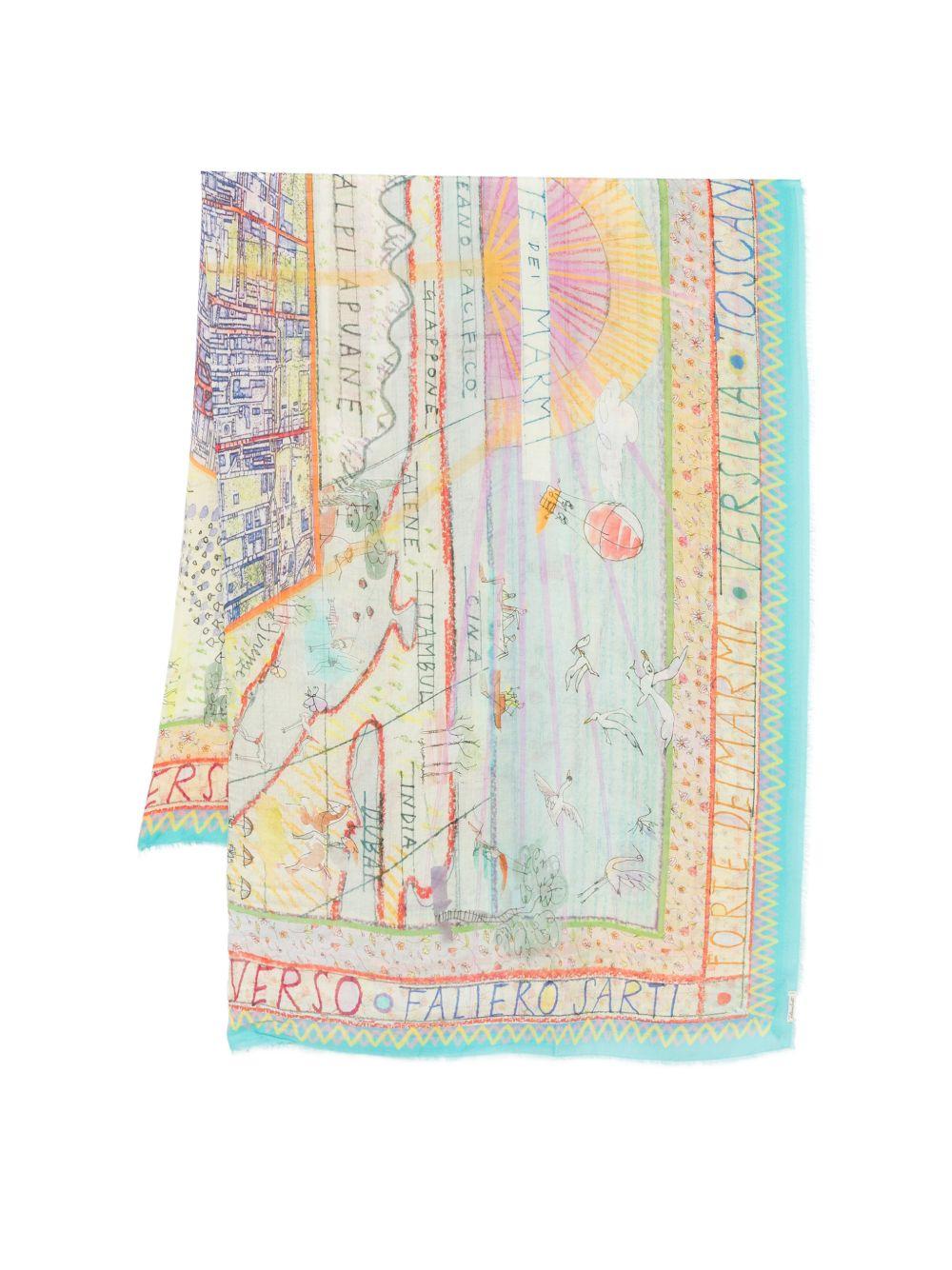 FALIERO SARTI Foulard New Forte Dei Marmi con stampa 