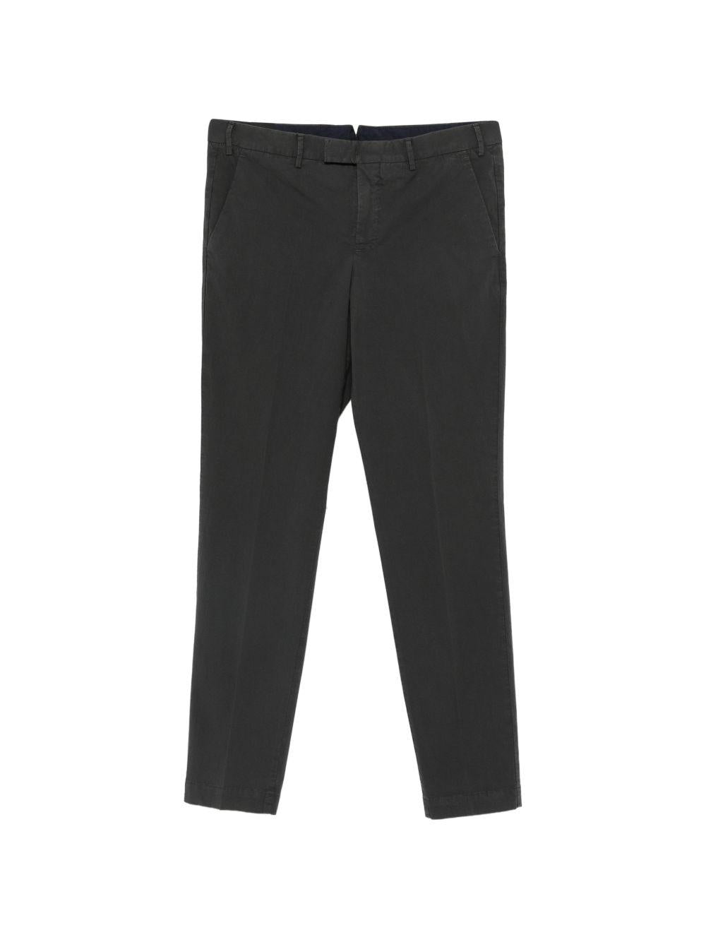 PT TORINO Pantaloni grigi in cotone elasticizzato 