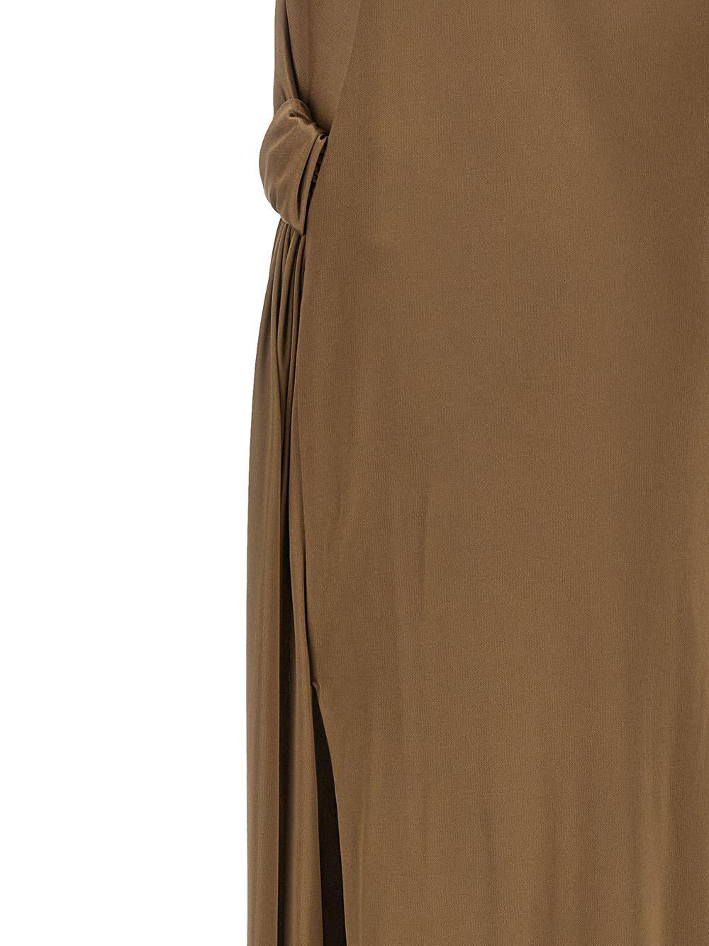 ELISABETTA FRANCHI Abito lungo drappeggiato con schiena scollata 
