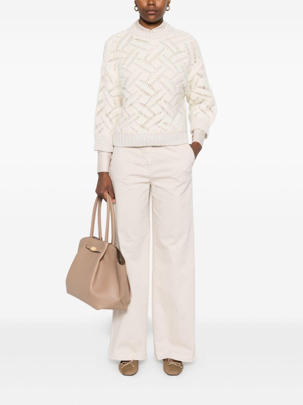 PESERICO Maglia girocollo traforata 