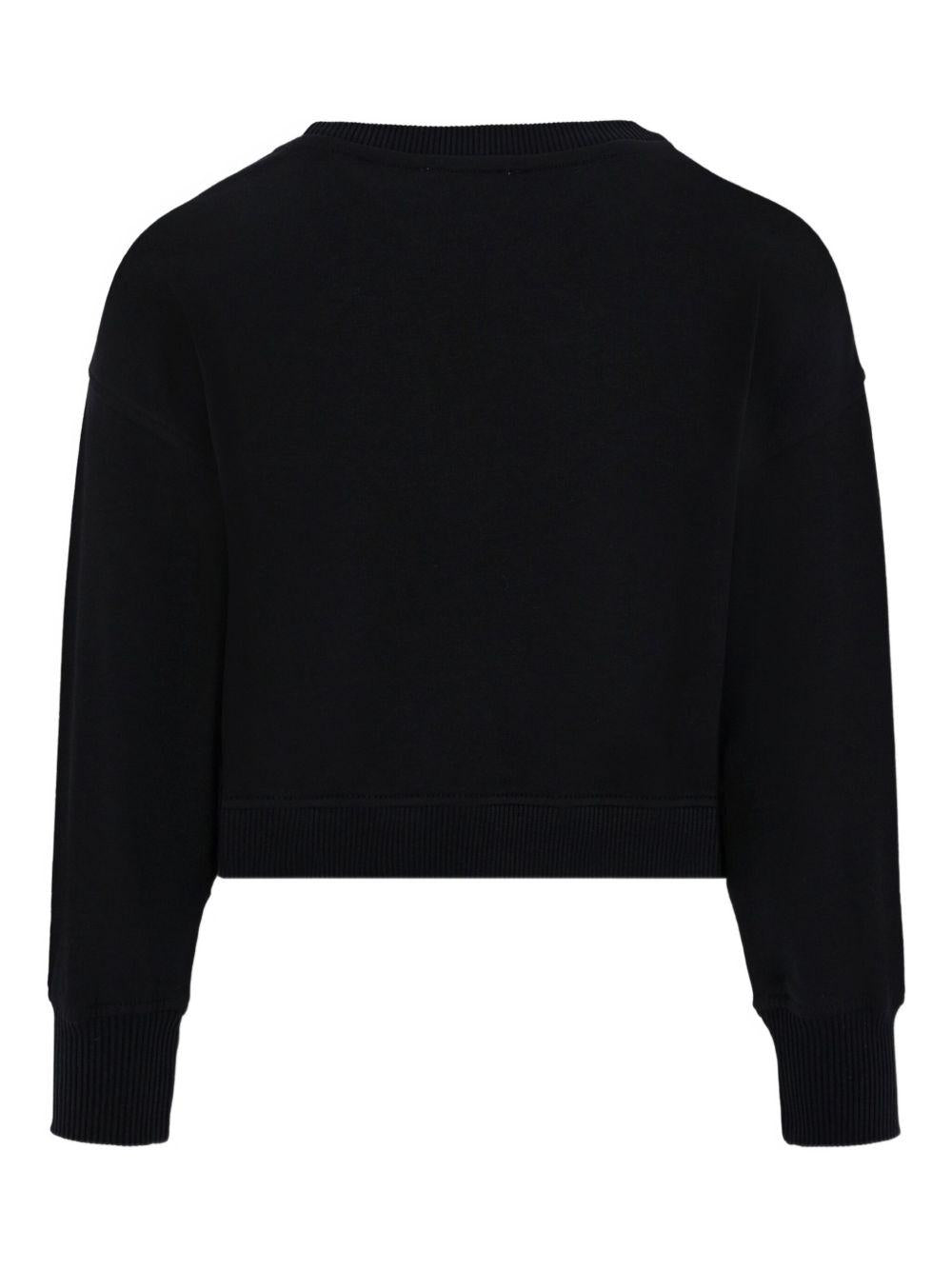 MOSCHINO Felpa nera con logo 