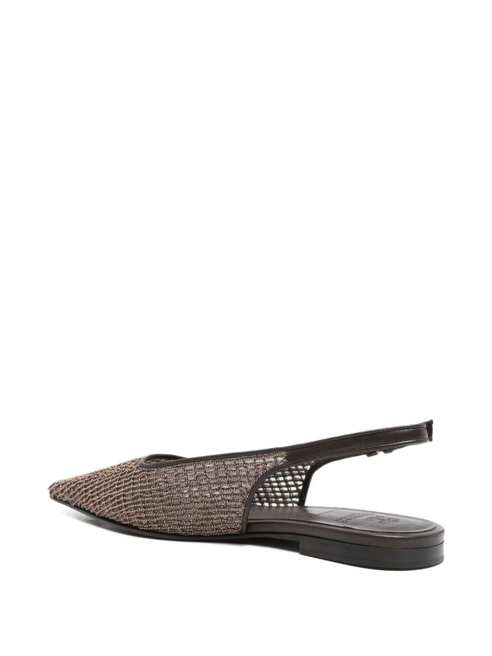 BRUNELLO CUCINELLI Ballerine slingback in pelle 
