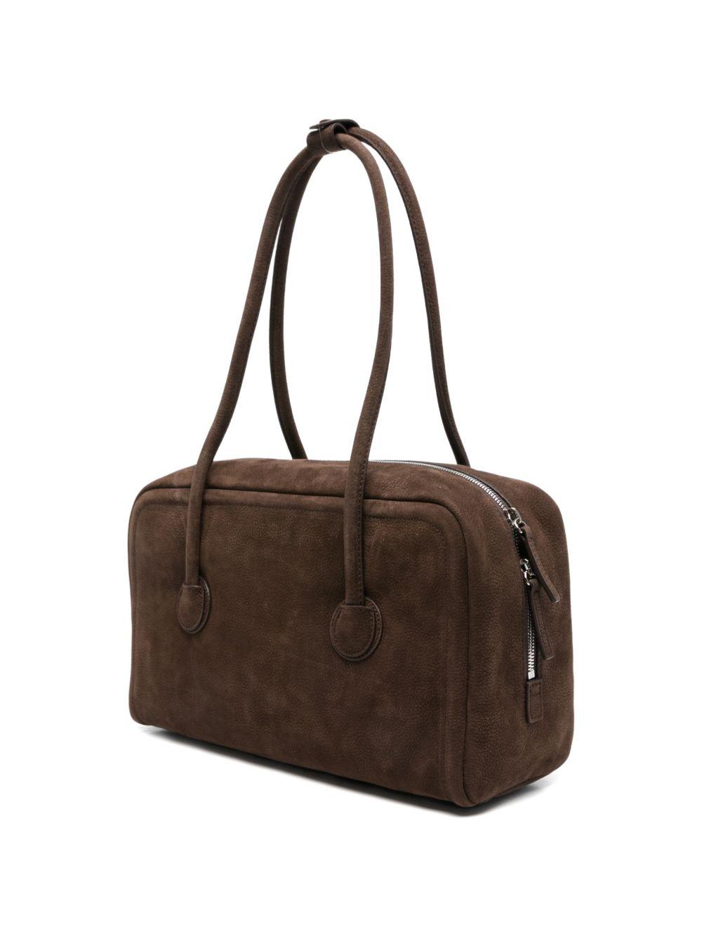 MARGESHERWOOD Borsa in suede Soft Boston con logo 