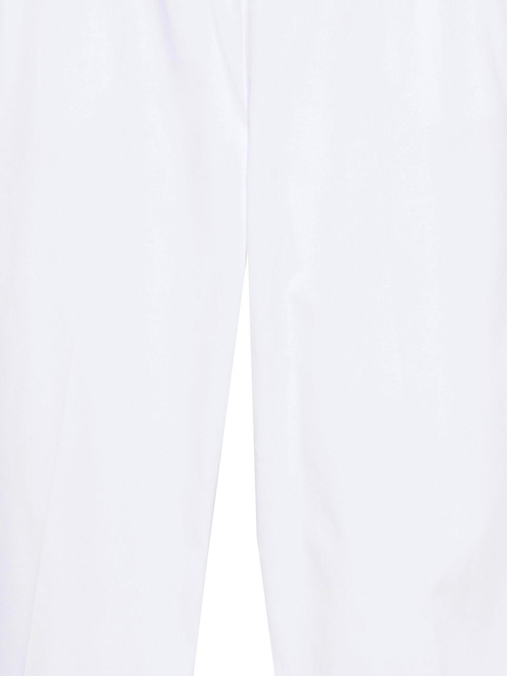 D EXTERIOR Pantaloni bianchi in cotone elasticizzato 