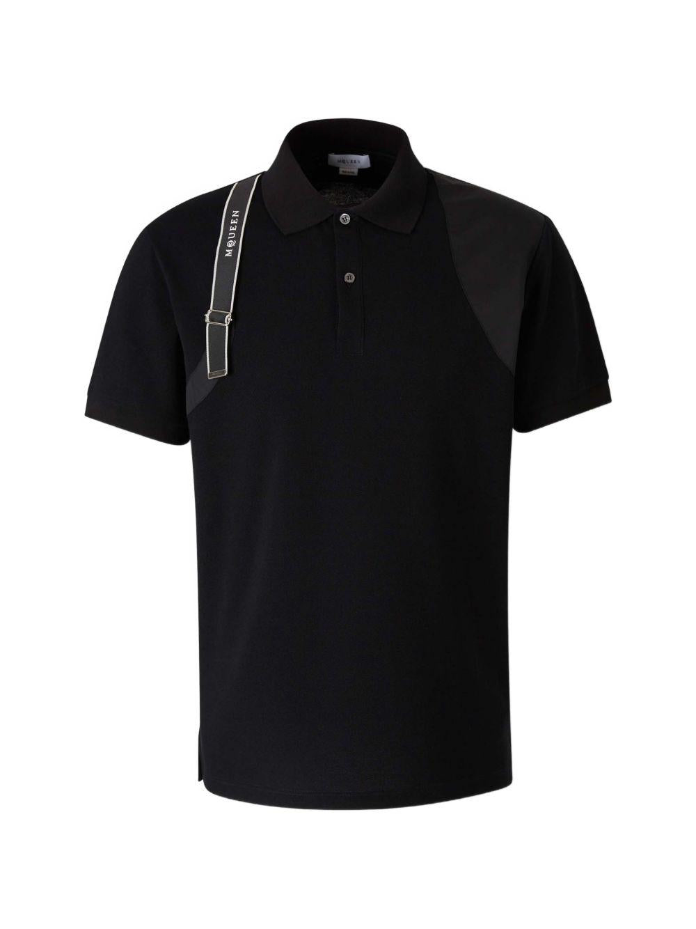 ALEXANDER McQUEEN Polo in cotone nero 