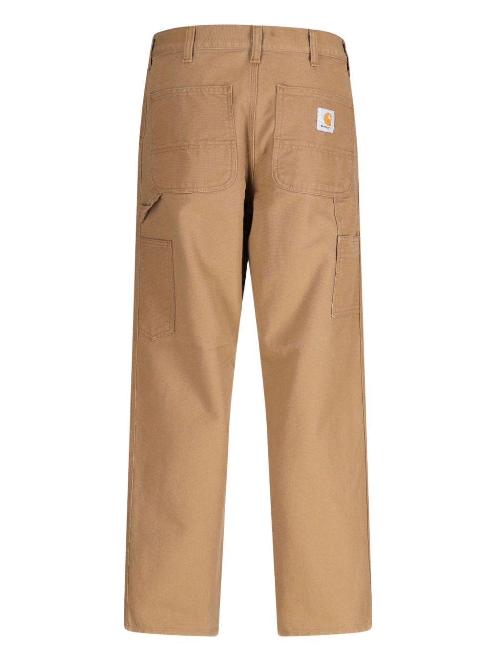 CARHARTT WIP Pantaloni 'Single Knee' in cotone marrone 