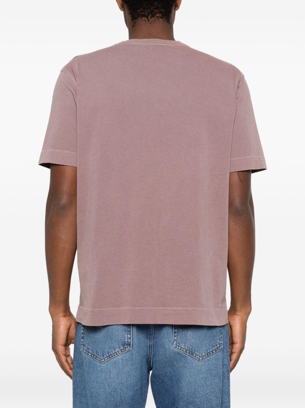 DANIELE FIESOLI T-shirt in cotone viola con girocollo 