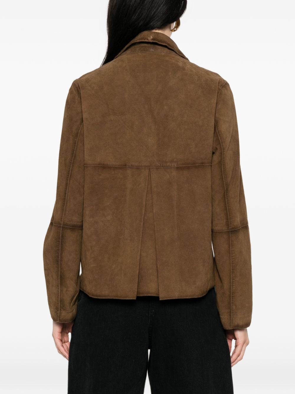 THE JACK AND JACKIE LEATHERS Giacca in pelle monopetto scamosciata 