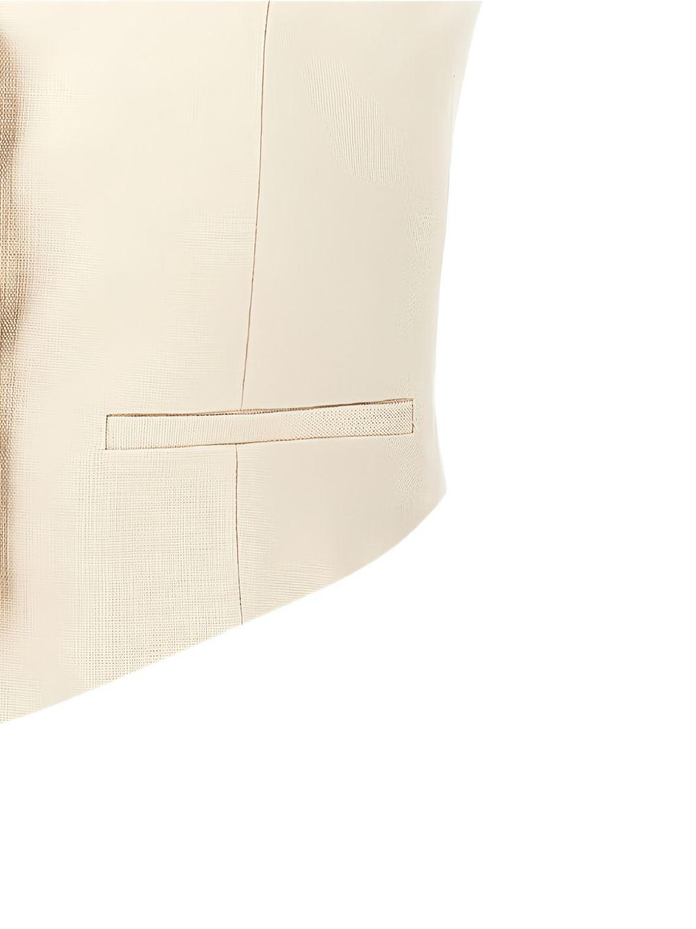 MSGM Gilet con scollo a V beige 