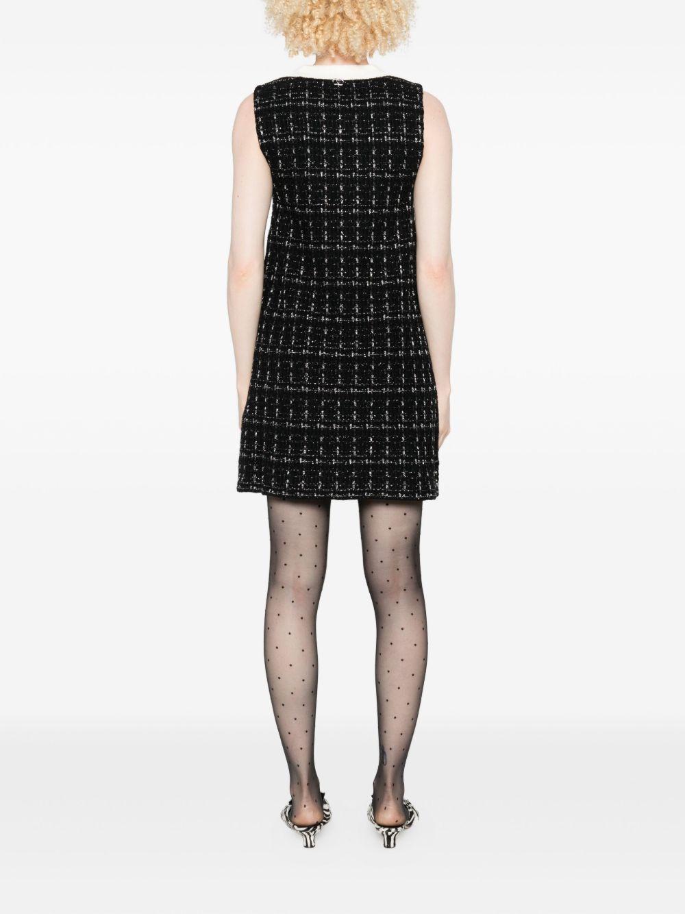 LIUJO Abito corto nero con colletto bianco 