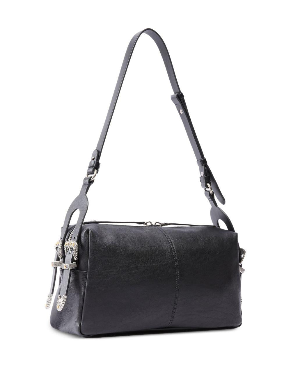 PINKO Borsa a spalla Classic in pelle nera 