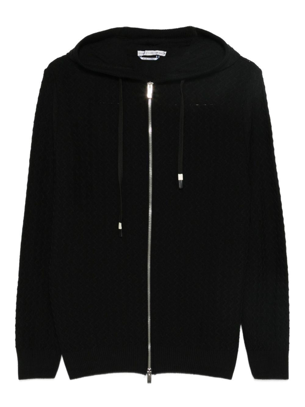 DANIELE ALESSANDRINI Felpa con cappuccio e zip 