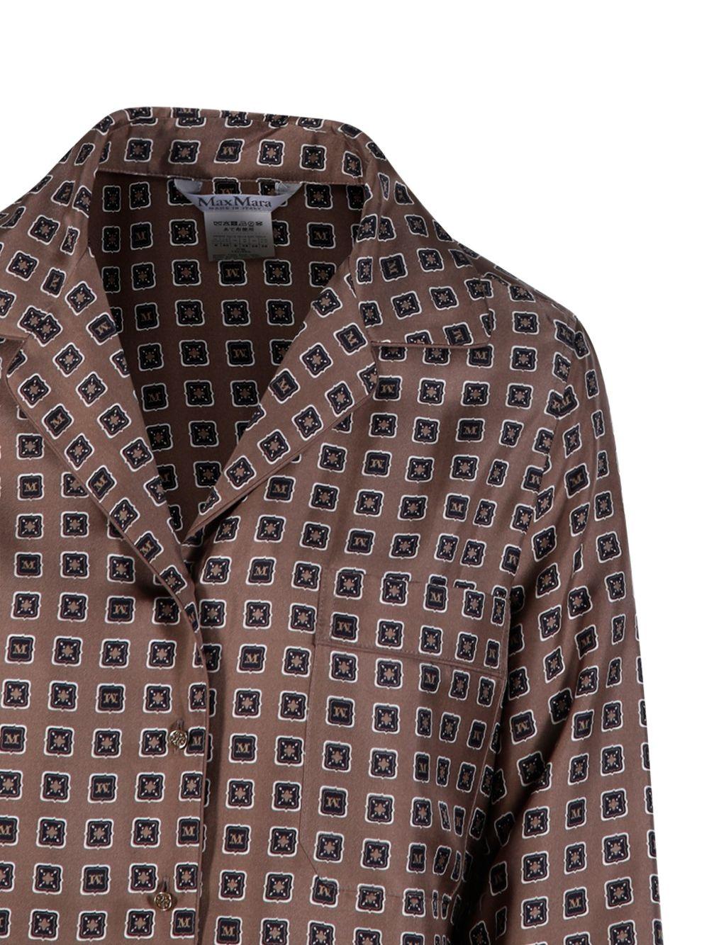 MAX MARA Camicia Disco in seta con stampa geometrica 