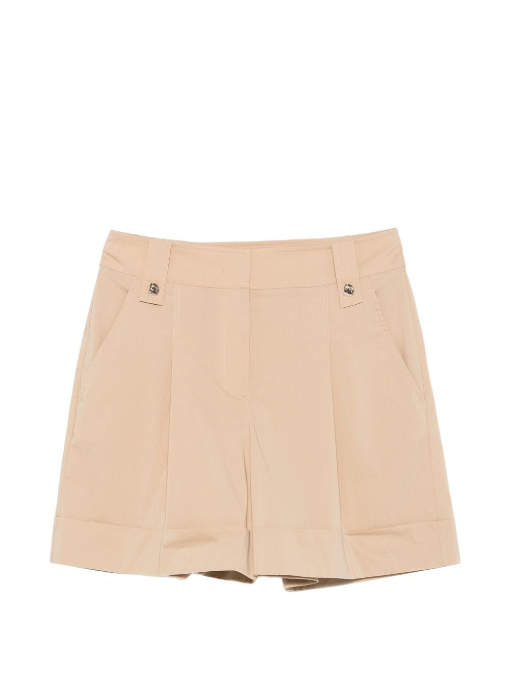 LIUJO Shorts beige chiaro con pinces 