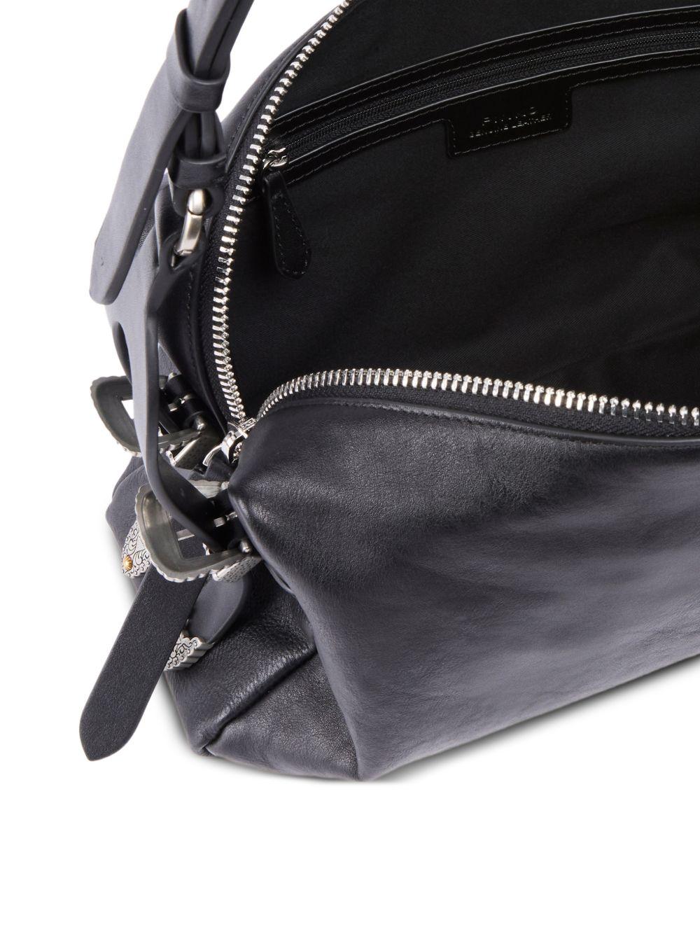 PINKO Borsa a spalla Classic in pelle nera 