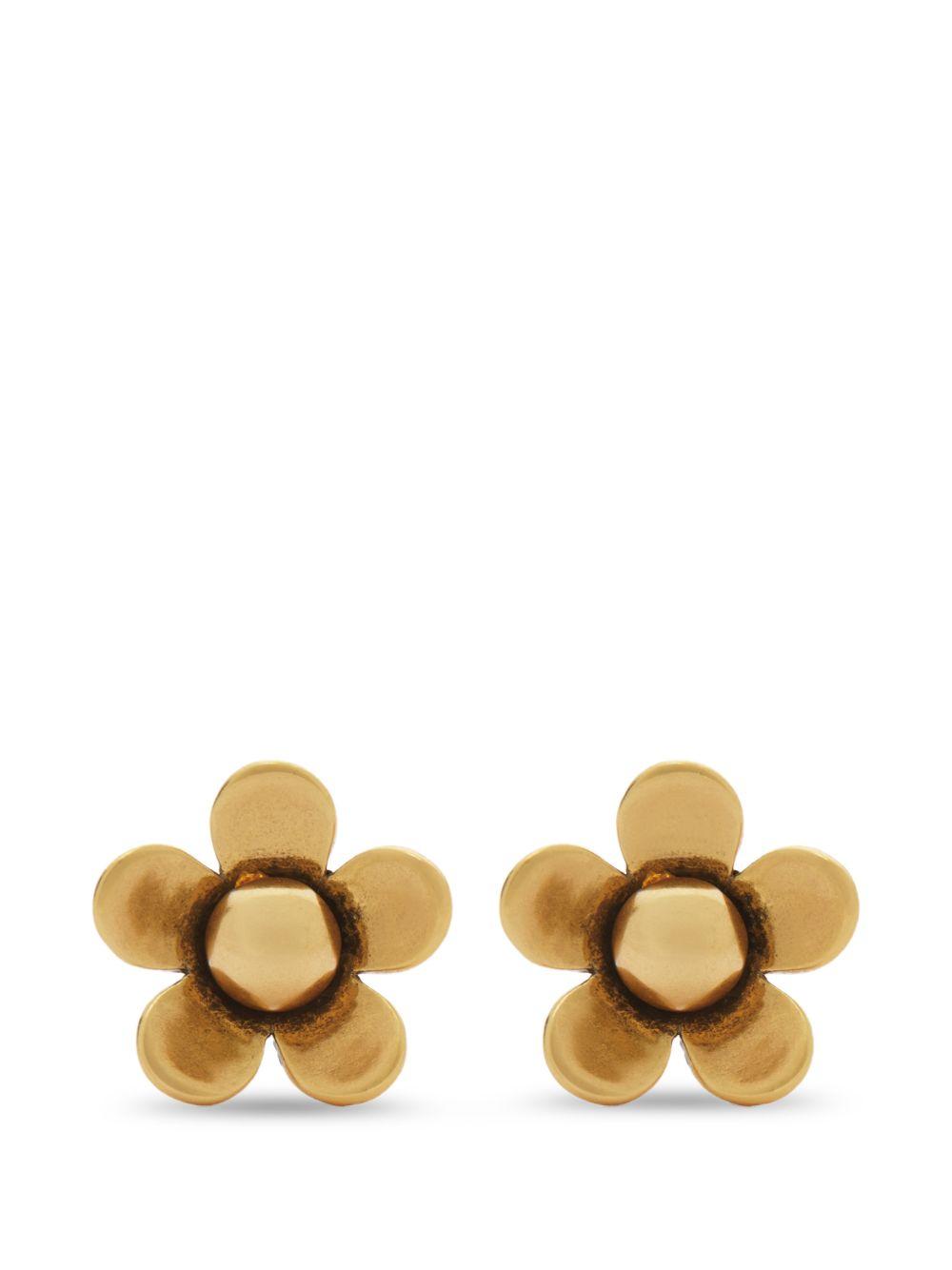 MARC JACOBS Orecchini a fiore in ottone dorat 