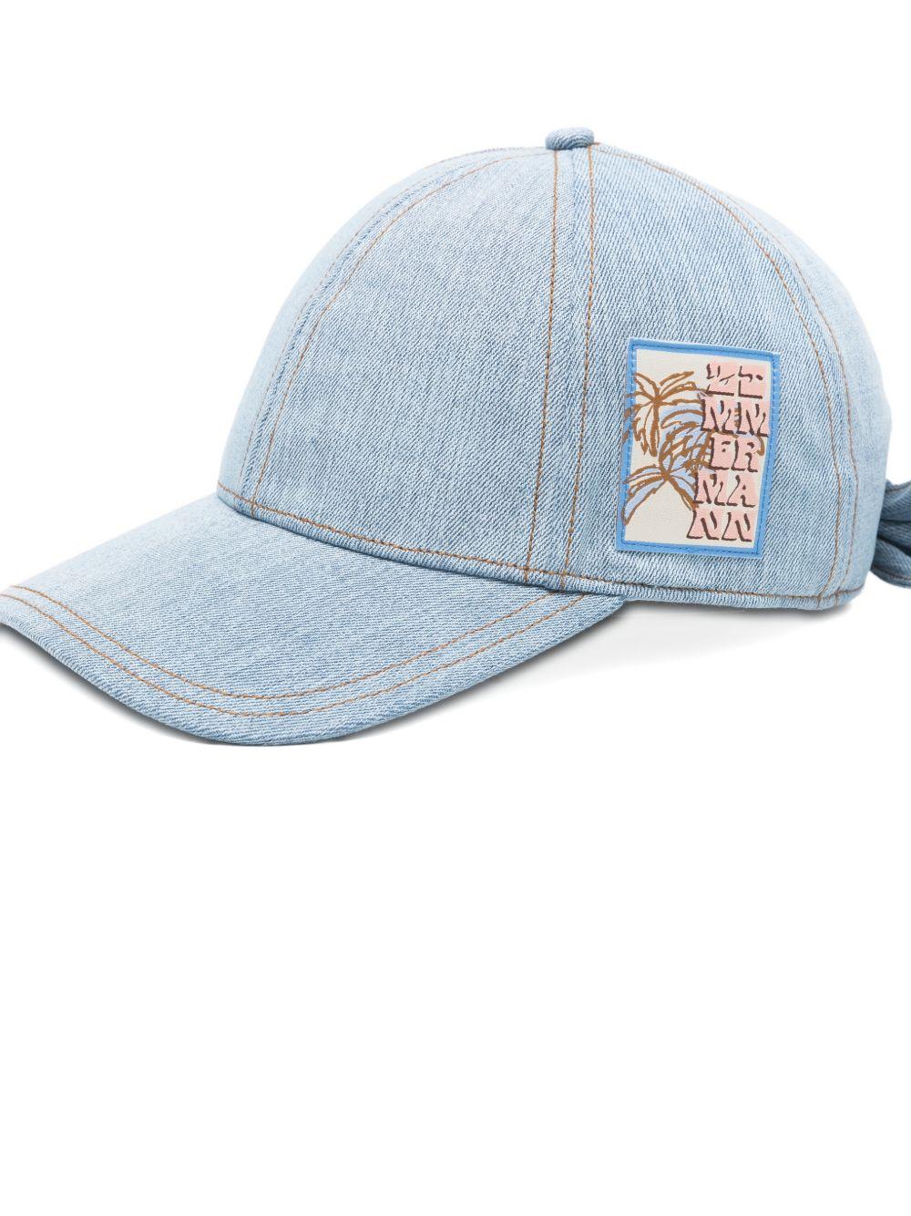 ZIMMERMANN Cappello da baseball in denim con logo 