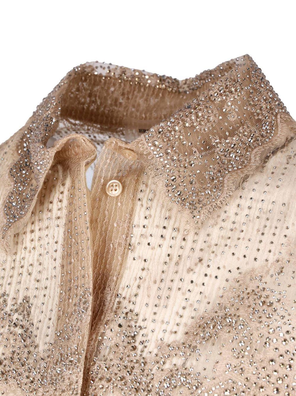 ERMANNO SCERVINO Camicia impreziosita da ricami e strass 