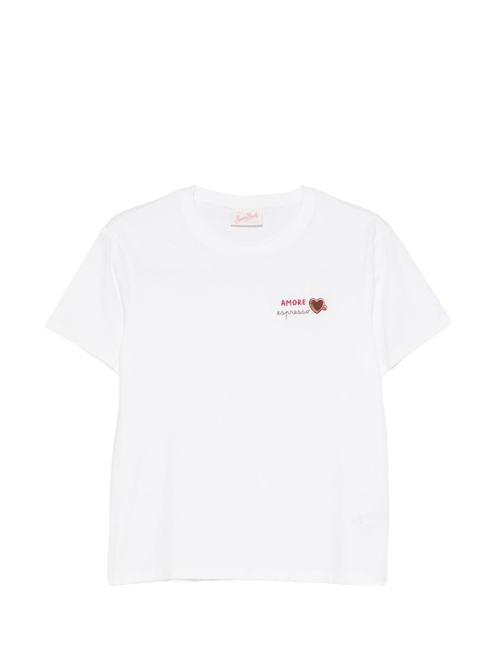 MC2 SAINT BARTH T-shirt Emilie in cotone bianco 