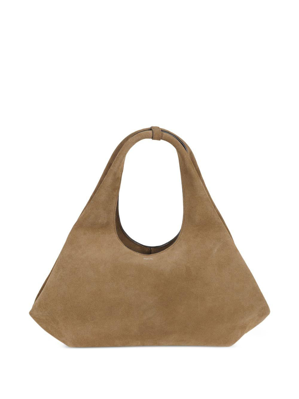 COPERNI Borsa marrone in suede con manico superiore 