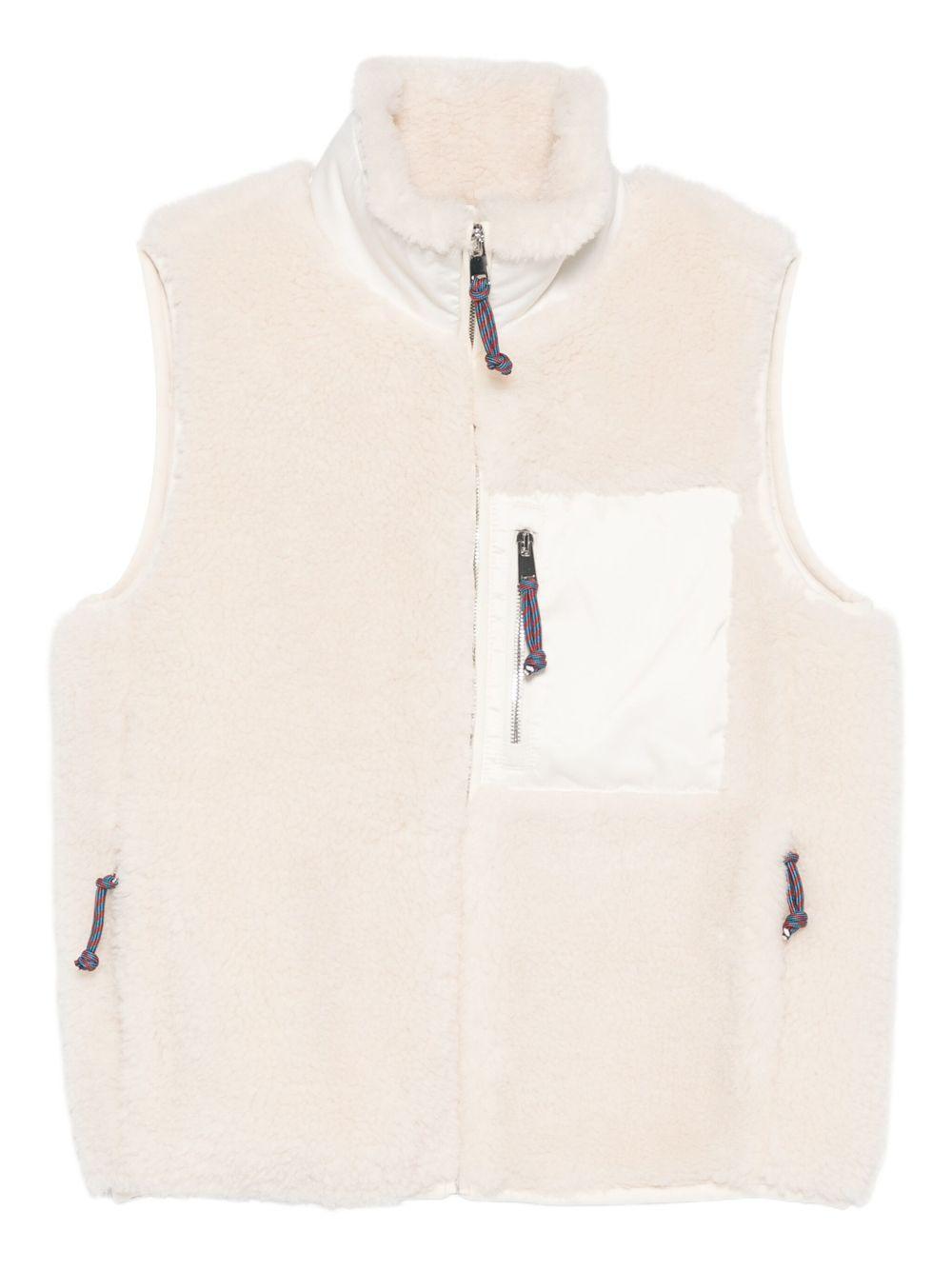 TORY BURCH Gilet in tessuto effetto fleece 