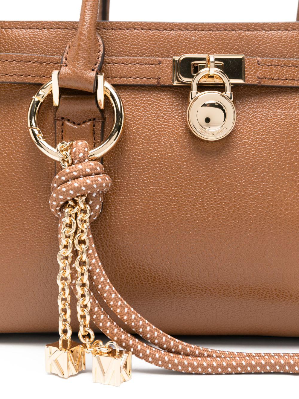 MICHAEL KORS Borsa shopping marrone con lucchetto 