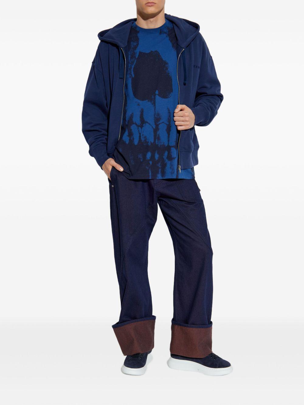 ALEXANDER McQUEEN Felpa con cappuccio blu 