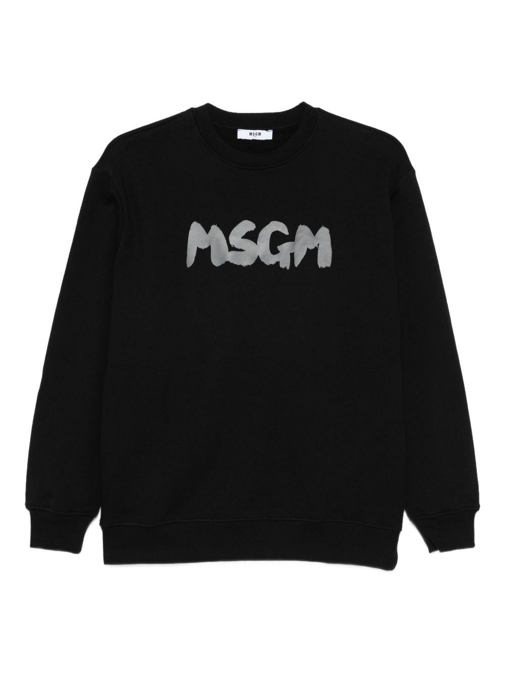 MSGM Felpa in cotone con stampa 