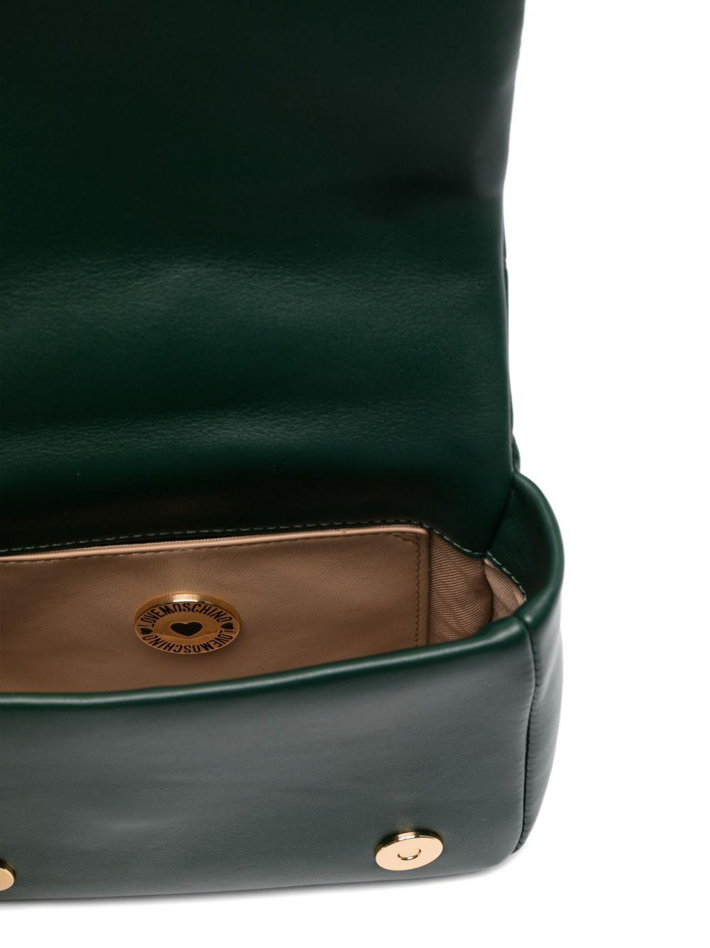 LOVE MOSCHINO Borsa a tracolla trapuntata verde 