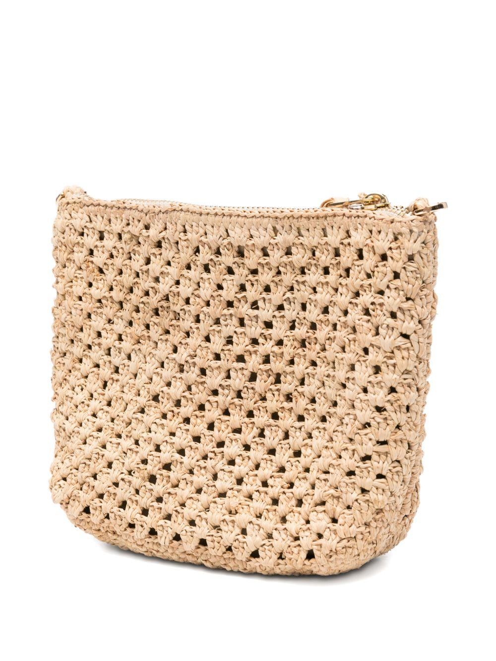 MC2 SAINT BARTH Pochette Raffia Pouch in rafia beige 